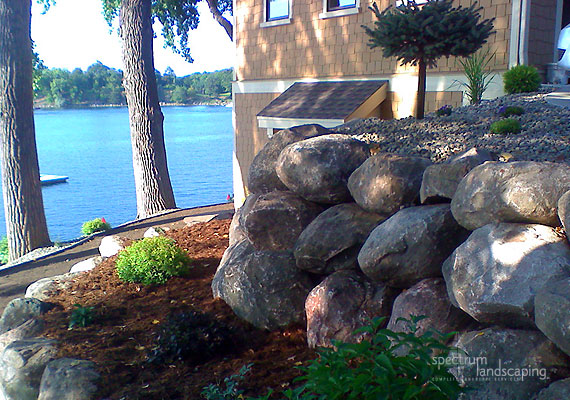 lakeside landscaping by Spectrum Landscaping